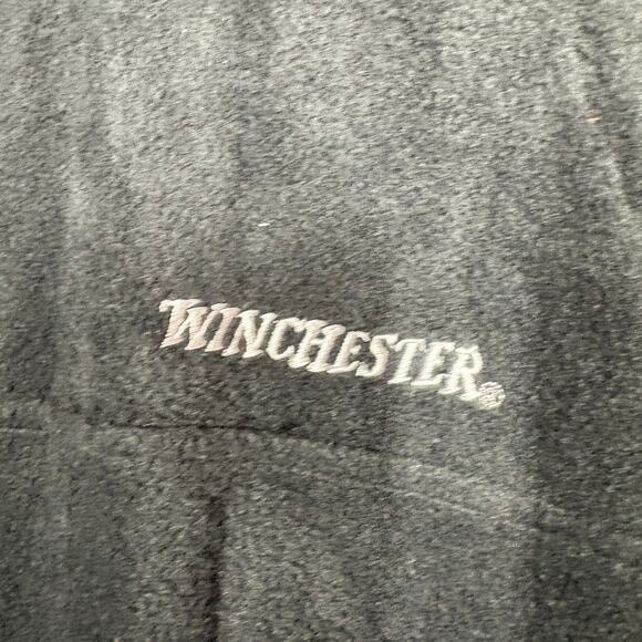 Winchester Sporting Fleece Vest Outdoor Casual Black Hunting Hiking - L - Picture 6 of 7